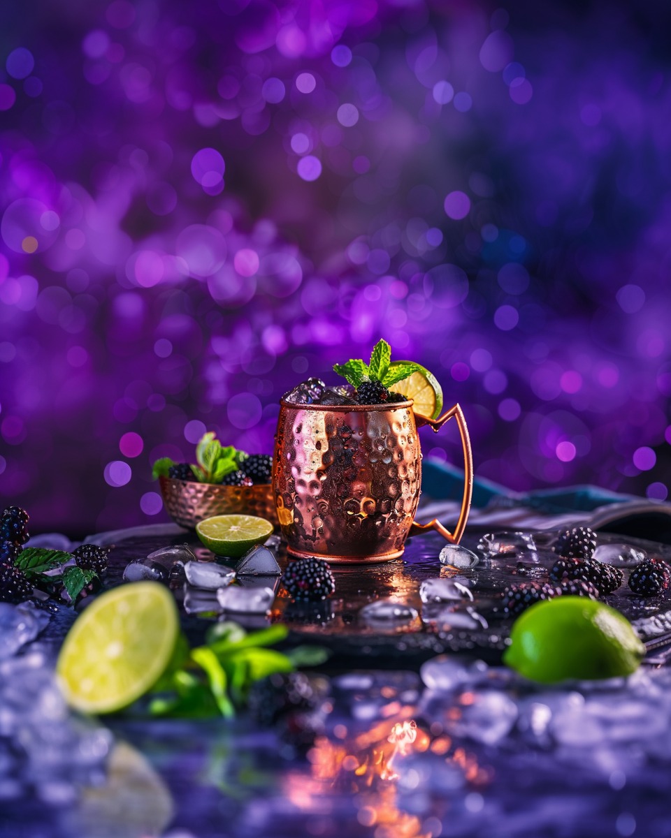 Blackberry Bramble Mule cocktail image