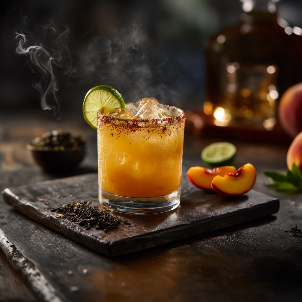 Smoky Peach Tea Margarita
