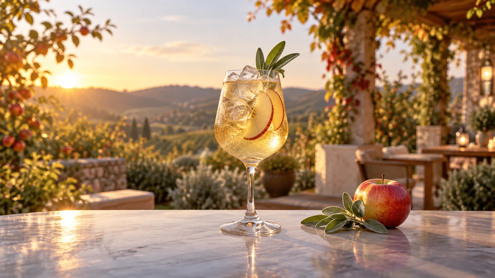 Apple Sage Sparkler cocktail recipe