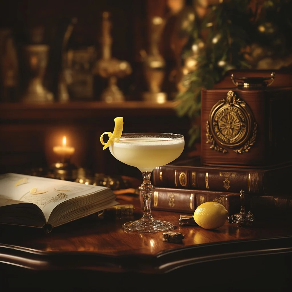 A gin cocktail with orgeat and lemon juice.