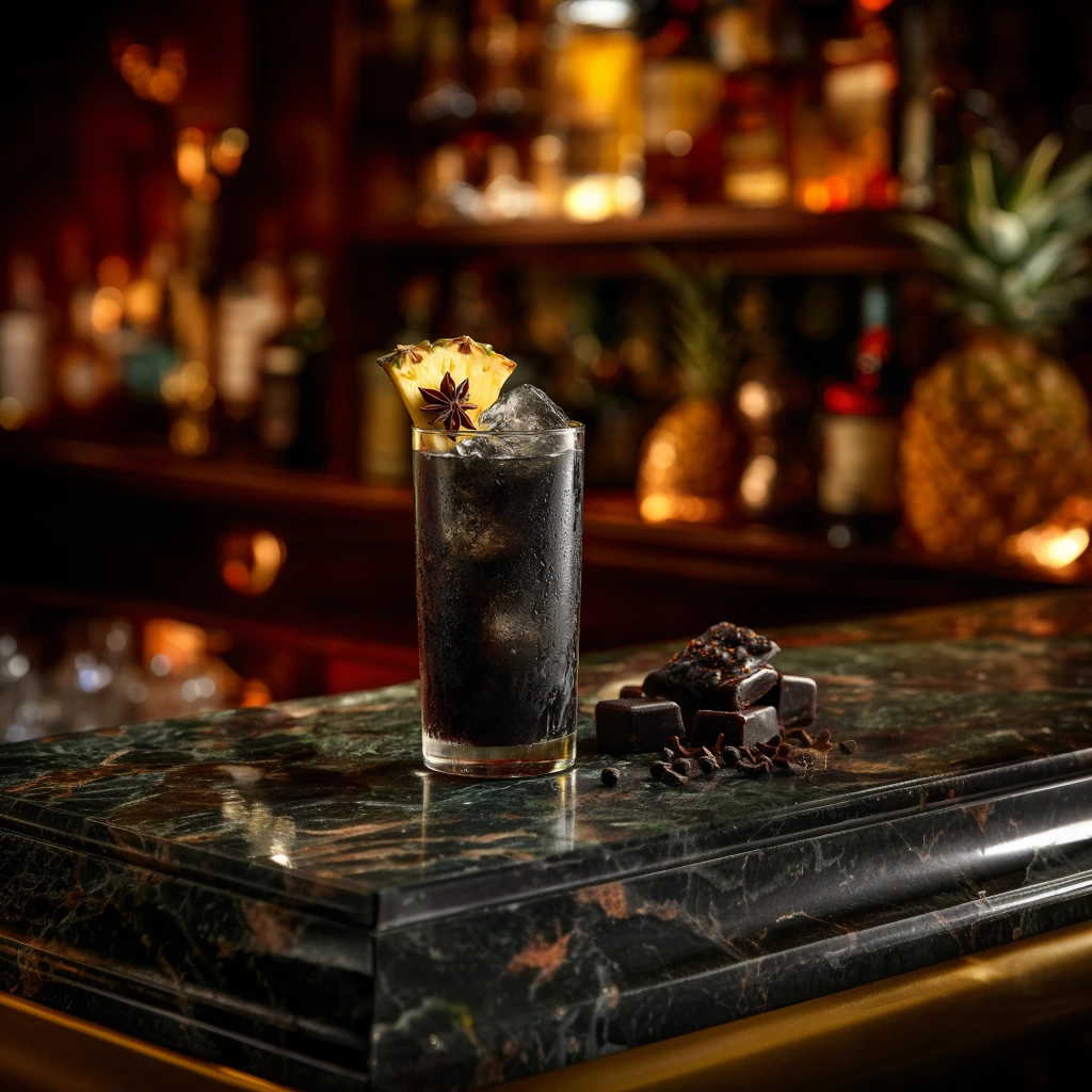 Rich dark rum with bold aniseed sweetness.