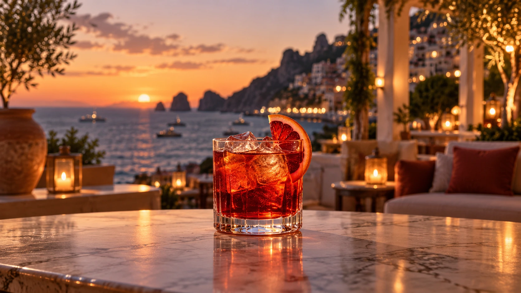 Blood Orange No-Groni cocktail recipe