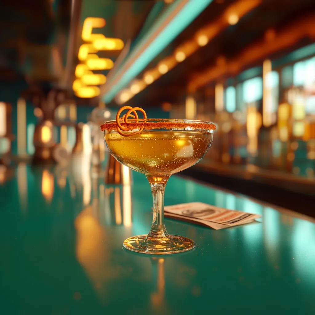 A spiced rum cocktail with citrus notes.