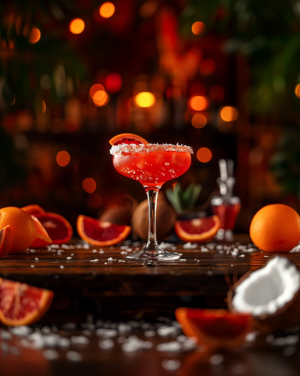 Coconut Blood Orange Margarita