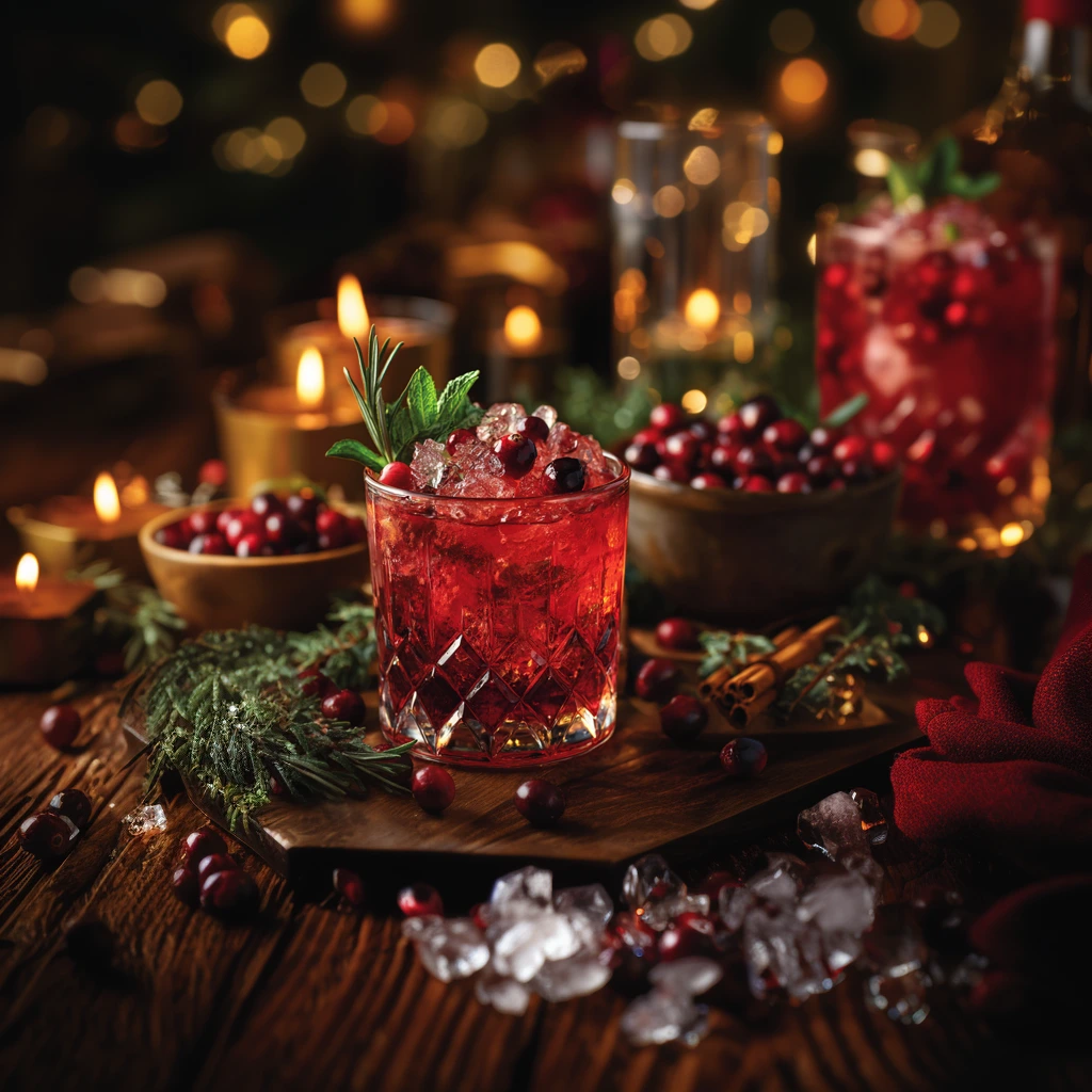 Cranberry Bourbon Smash cocktail recipe