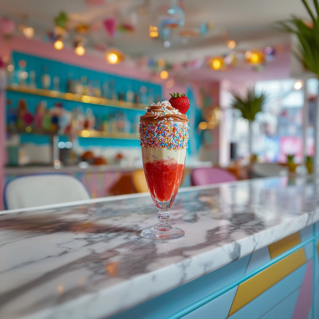 Strawberry sweetness layered with smooth vanilla and a chocolatey finish.