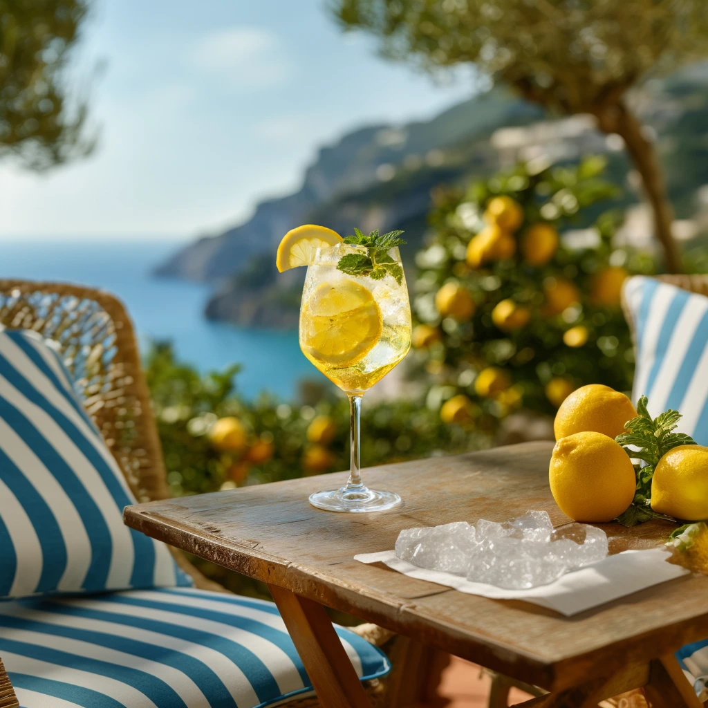 A sparkling and citrusy cocktail that blends sweet, zesty limoncello with bubbly prosecco and a splash of soda for a refreshing Mediterranean aperitivo.