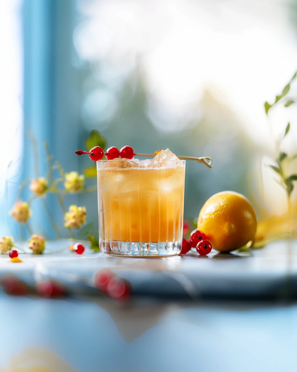 Nordic Cloudberry Sour cocktail recipe