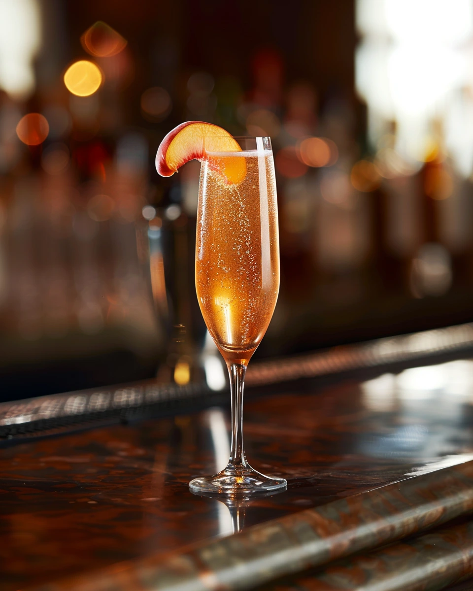 Peach Vows Bellini cocktail recipe