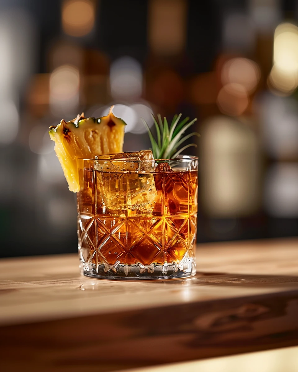 Roasted Pineapple Old Fashioned