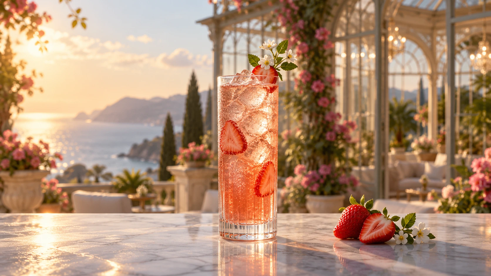 Rosé Vermouth Highball