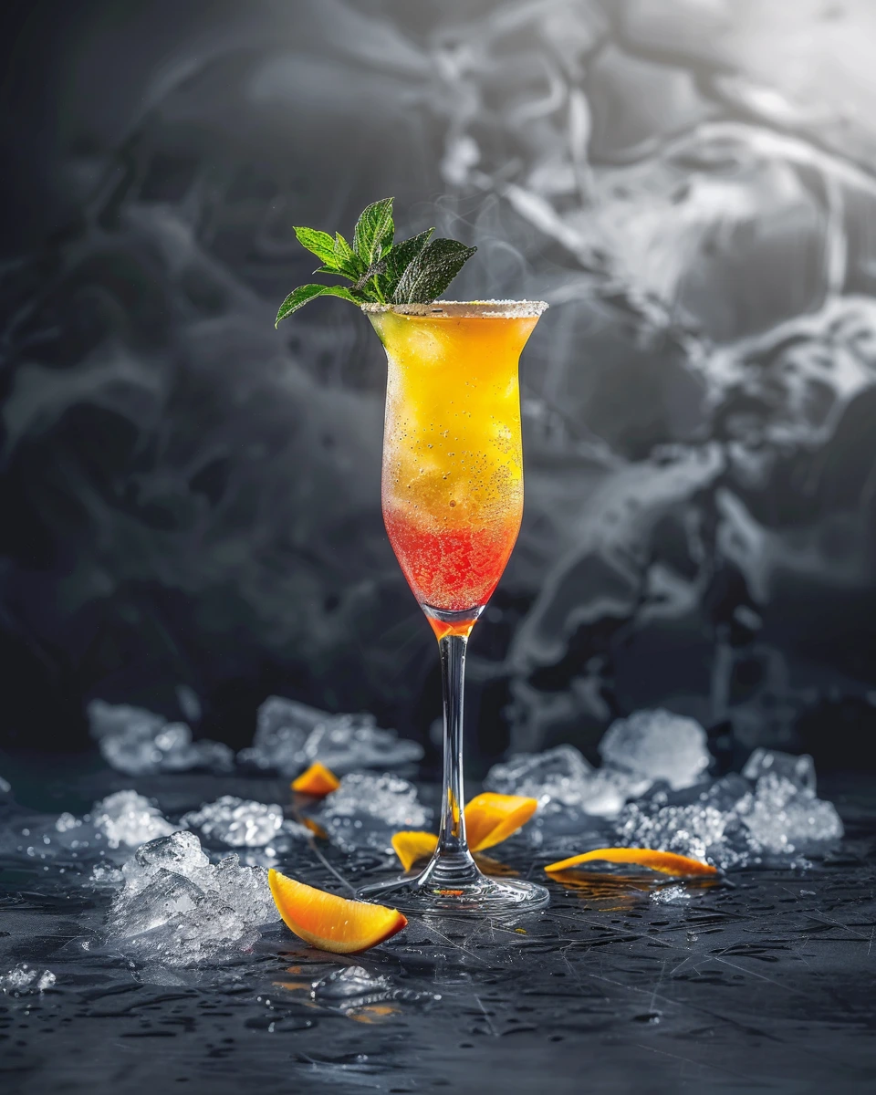 Saffron Sunset Spritz cocktail recipe
