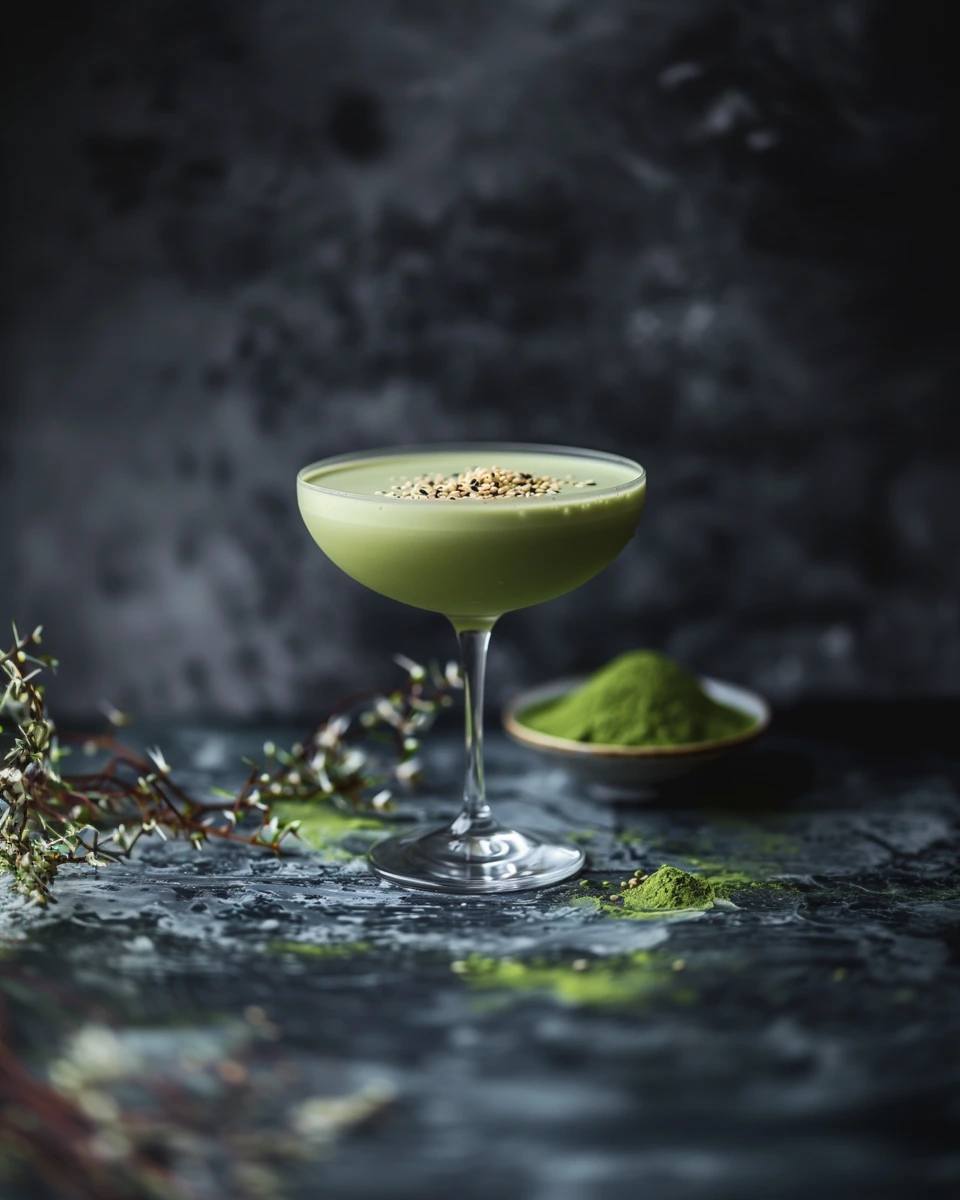 Sesame Matcha Martini