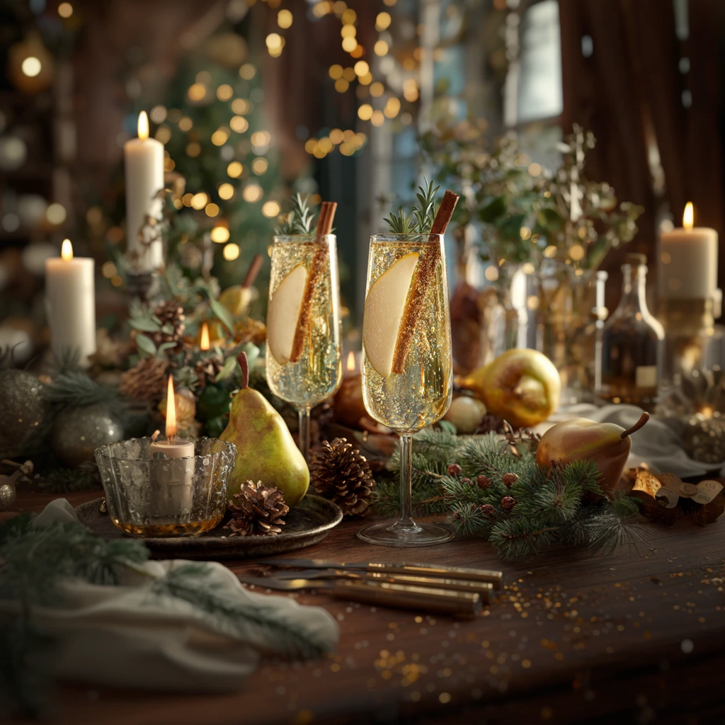 Spiced Pear Festive Fizz