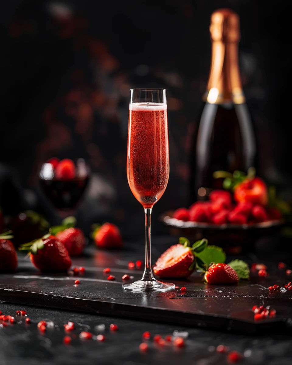 Strawberry Balsamic Sparkler cocktail recipe