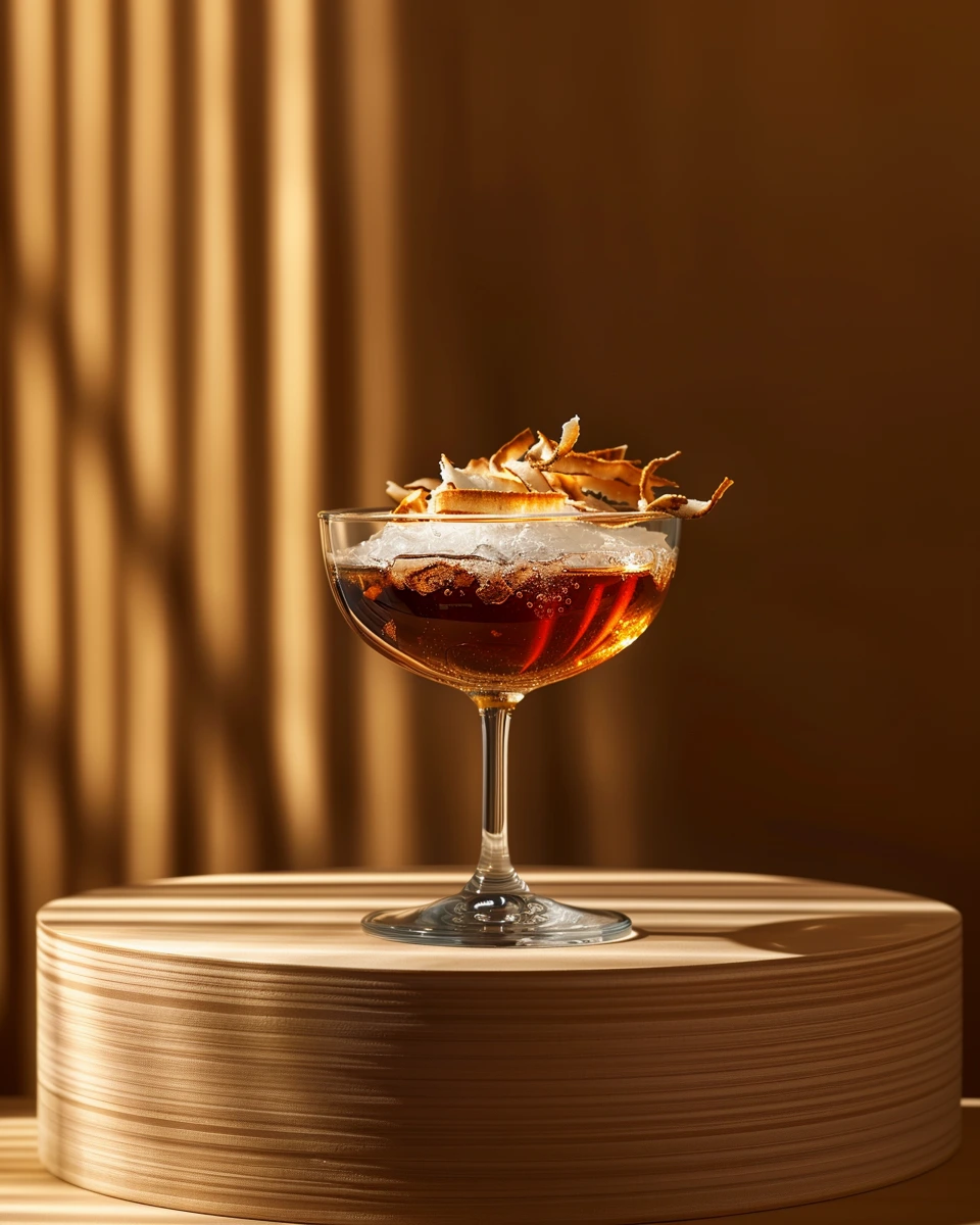 Toasted Coconut Negroni cocktail recipe